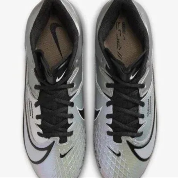 NIKE VAPOR EDGE ELITE 360 2 FOOTBALL CLEATS SILVER MEN\'S SIZES NWOB SZ.11.5 main image 4